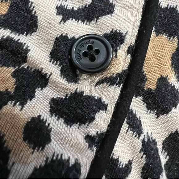 Kate Spade Pajama Top Button Down Leopard - Picture 3 of 7